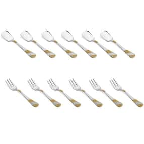 fns Set of 12 Silver-Plated Sleek Spoons & Fork Cutlery Set-picture-48