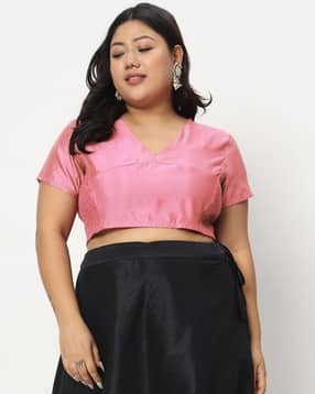 Women V-Neck Stretchable Blouse-image-34