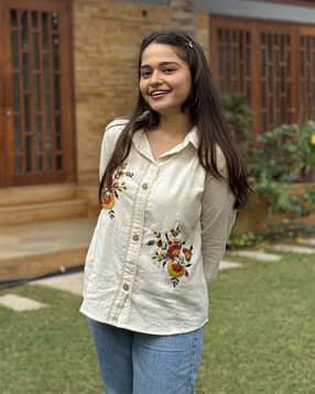nyrika Women Embroidered Relaxed Fit Shirt-picture-17