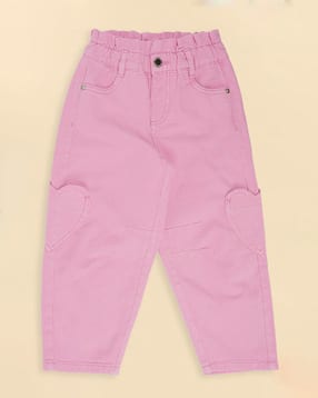 pantaloons junior Girls Mid-Rise Mid-Wash Cotton Baggy Jeans-picture-18