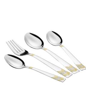 fns Set of 24 Silver-Plated Sleek Spoons Cutlery Set-picture-17