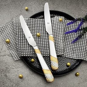 fns Set of 2 Silver-Plated Butter Knives Cutlery Set-picture-28