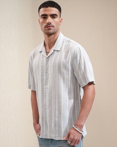 Men Striped Relaxed Fit Shirt
