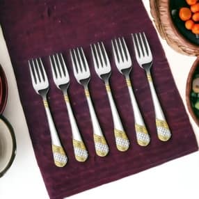 fns Set of 6 Silver-Plated Sleek Spoons Cutlery Set-picture-42