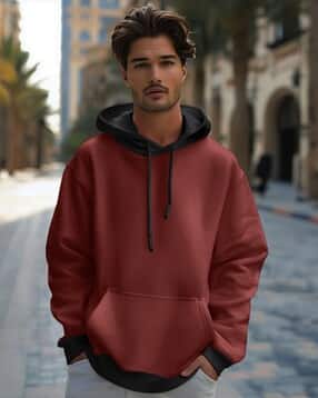 bewakoof Men Solid - Solid Solid Oversized Fit Hoodies-picture-38