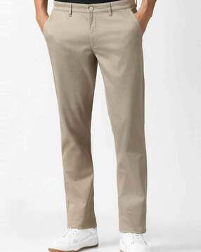 van heusen Men Mid Rise Slim Fit Trousers-picture-10