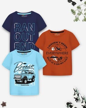 trampoline Boys Pack of 3 Printed Regular Fit Round-Neck T-Shirts-picture-20