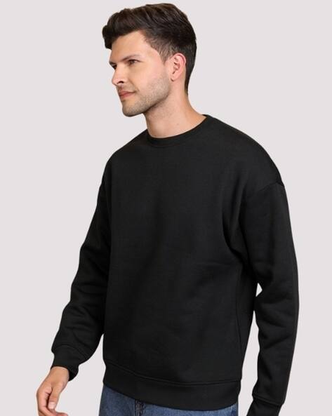 Alpha Tribe Men Regular Fit Slip-On Round-Neck Sweatshirt