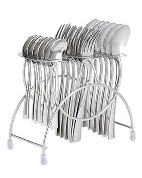 Slim Line Stainless Steel Cutlery Set with Stand-image-5