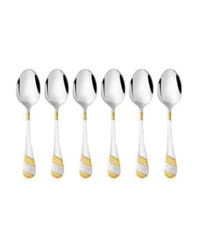 fns Set of 6 Silver-Plated Sleek Spoons Cutlery Set-picture-22