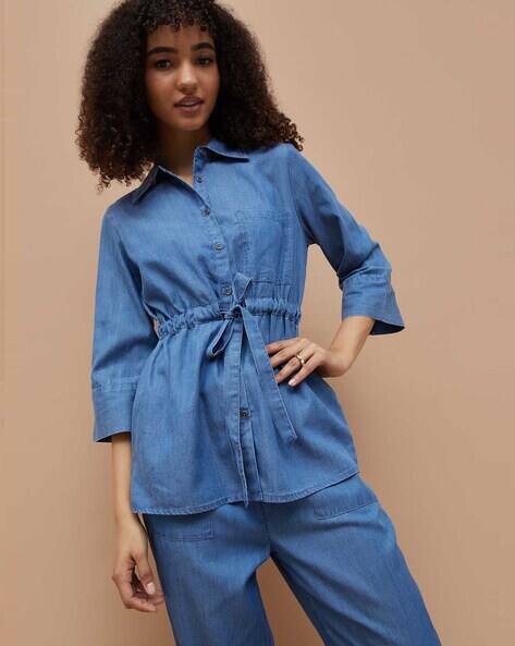 Fame forever by lifestyle Women Regular Fit Top with Tie-Up Detail