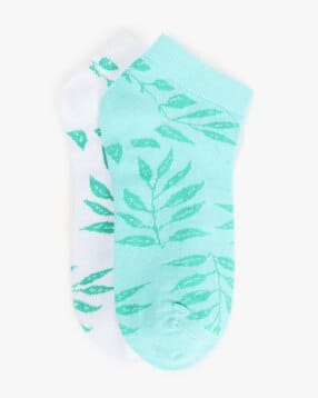 Women Pack of 2 Tropical Print Ankle-Length Socks-image-38