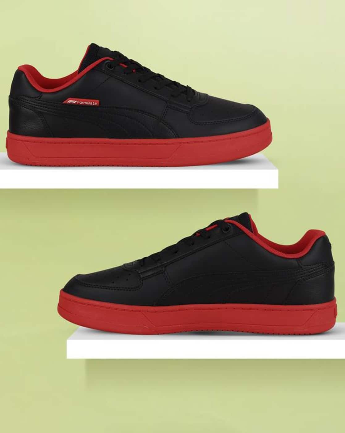 Puma Men F1 Caven 2.0 IN Lace-Up Sneakers For Men (Black, 9)