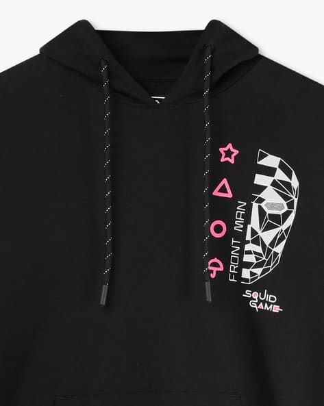 Buy YB DNMX Boys Squid Game Print Hooded T-Shirt Online | Ajio.com