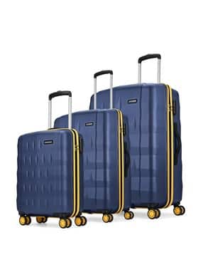 aristocrat Set of 3 Striped Trolley Bags with Number Lock-picture-29
