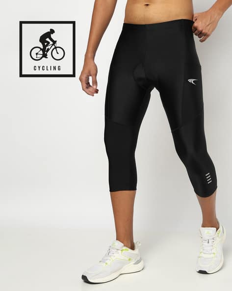 PERFORMAX Men Mid-Rise 3/4th Length Light Cushioned Cycling Pants