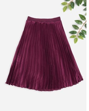 pantaloons junior Girls Pleated A-Line Skirts with Elasticated Waist-picture-28