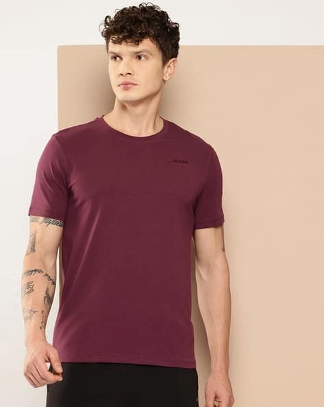 Men Slim Fit Round-Neck T-Shirt Gym Athleisure