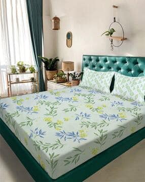 klotthe 300 TC Printed Double King-Size Bedsheet with Pillow Covers-picture-34