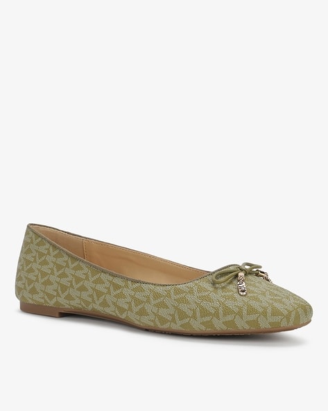 Buy Michael Kors Nori Flex Flat Shoes Green Color Women AJIO LUXE