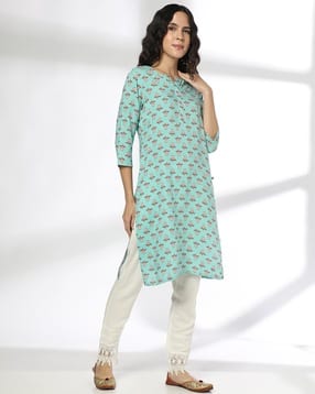 Women Floral Print Straight Kurta