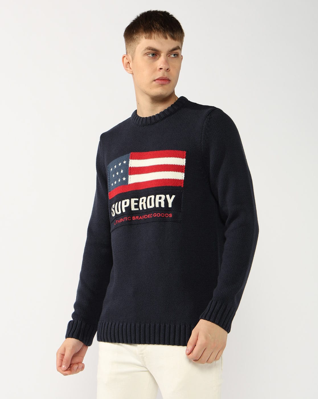 Buy Eclipse Navy Blue Sweaters & Cardigans for Men by SUPERDRY