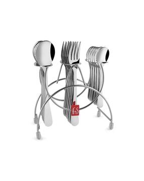 fns Victoria Stainless Steel 18 PCs Cutlery Set with Hanging Stand-picture-25