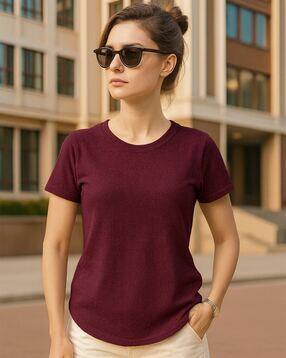 buda jeans co Women Regular Fit Crew-Neck T-Shirt-picture-13