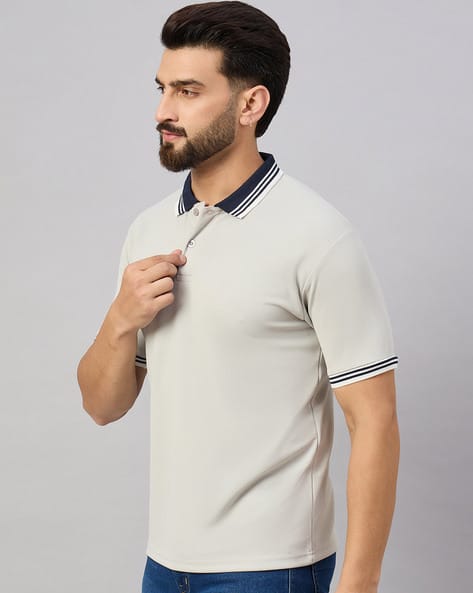 Alpha Tribe Men Regular Fit Polo T-Shirt