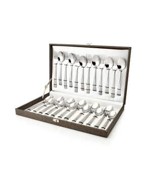 Madrid Cutlery Set Hammer Finish on Handle with Leatherette Packaging -image-2