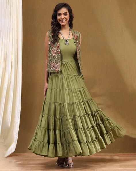 Buy Green Dresses Gowns for Women by Biba Online