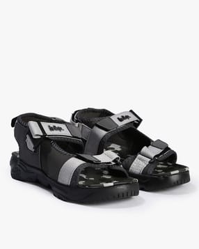 Men Printed Sports Sandals with Velcro Closure