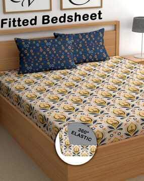 cg homes Printed Double Bedsheets with Pillow Covers - 170 TC-picture-27