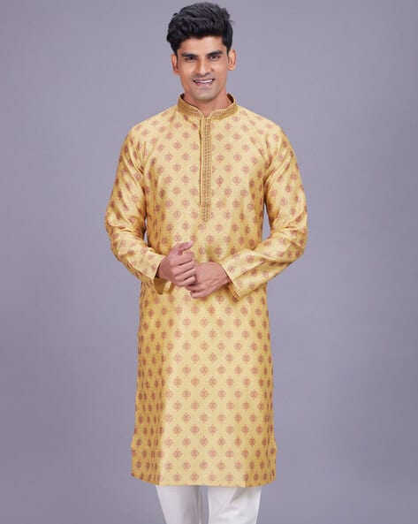 Men Regular Fit Long Kurta