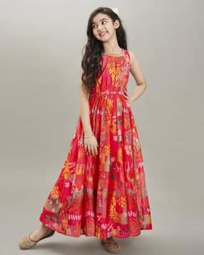 bitiya by bhama Girls Floral Fit and Flare Dress-picture-53