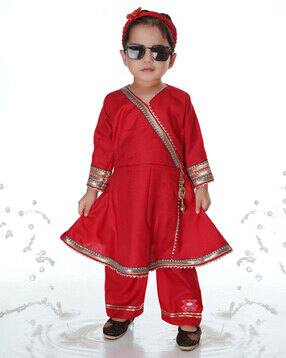 Girls Lace 2-Piece Anarkali Kurta Set-image-23