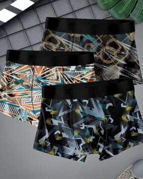 pahelirani Men Pack of 3 Printed Regular Trunks-picture-22