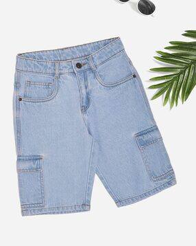 pantaloons junior Boys Mid-Rise Regular Fit Flat-Front Shorts-picture-39