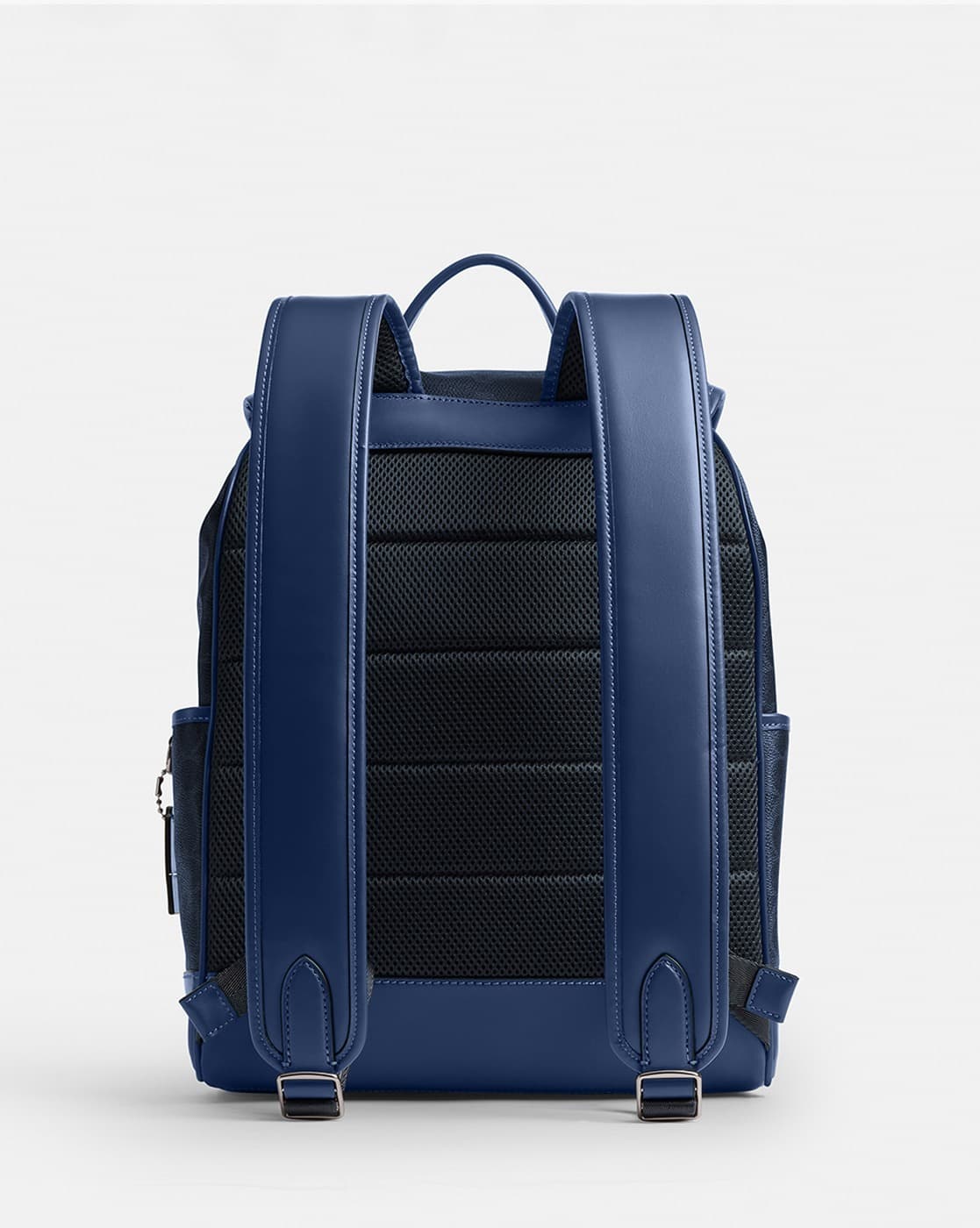 Buy Coach League Flap Mixed Signature Canvas Backpack | Blue Color
