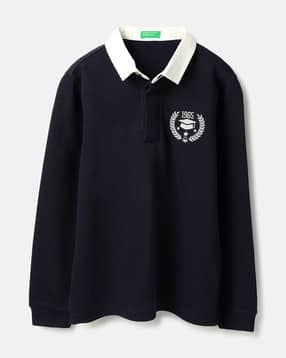 Boys Embroidered Regular Fit Polo T-Shirt-image-40