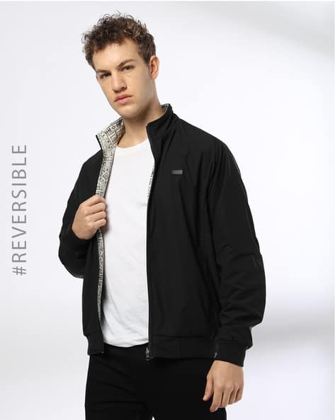 Buy DNMX Men Regular Fit Reversible Jacket Online | Ajio.com