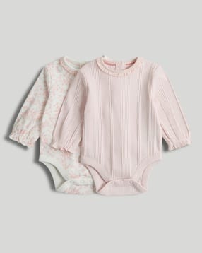 mothercare Girls Fern Forest Printed Bodysuit - Pack of 2-picture-27