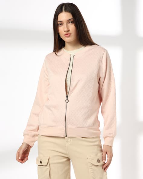 DNMX Women Patterned Zip-Front Regular Fit Jacket