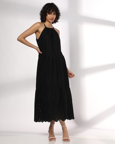 Buy Fig Women Schiffli Embroidered A-... Online | Ajio.com
