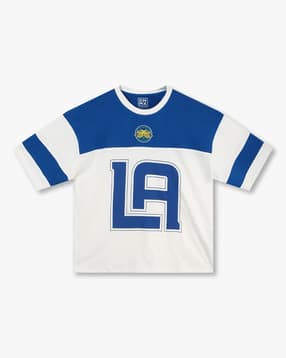 Boys Colourblock Boxy Fit Crew-Neck T-Shirt