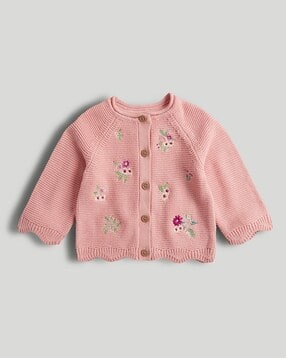 Girls Pretty Floristry Printed Full Sleeve Cardigan-image-36