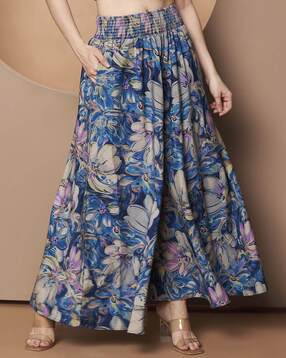 lookshine Women Floral Print Flared Palazzo-picture-18