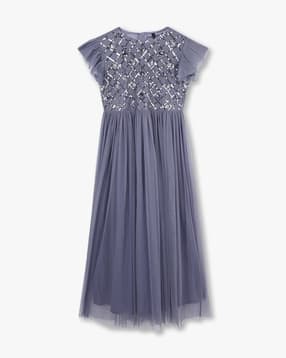 Girls Embellished Fit & Flare Dress