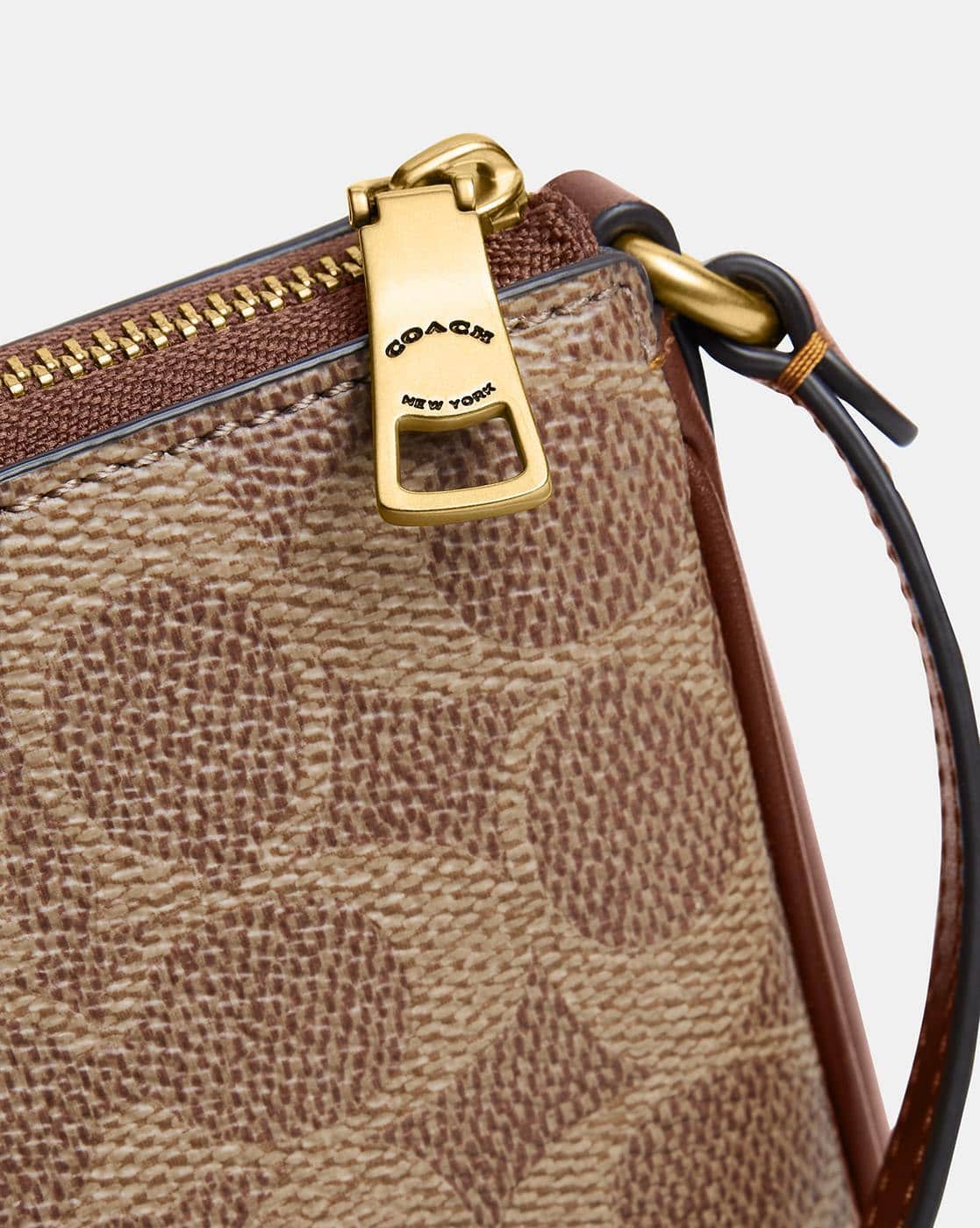 Buy Coach In Signature Canvas Plaza Shoulder Bag | Brown Color