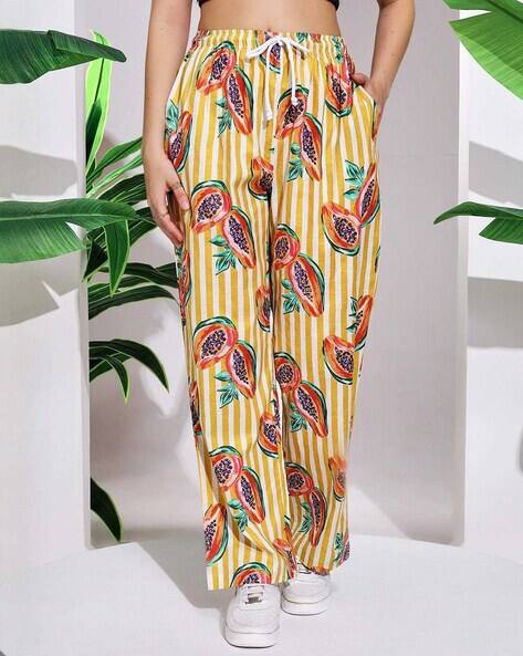 Handicraft-palace Women Stripes Straight Fit Pants
